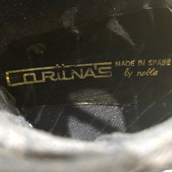 TRUE VINTAGE 70s Macrame Caged Platform Sandals Chunky Heel Coruna's by Noble - Picture 11 of 11